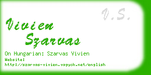 vivien szarvas business card